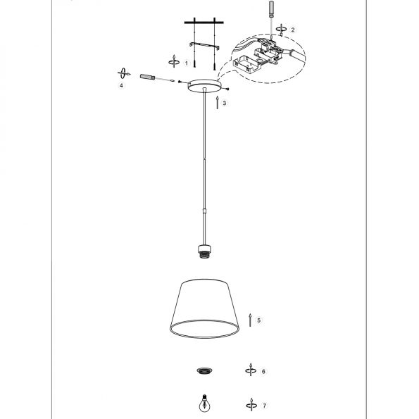 Industrielle Pendelleuchte Sparkled Light Stahl Ø 11 Cm – Bild 7