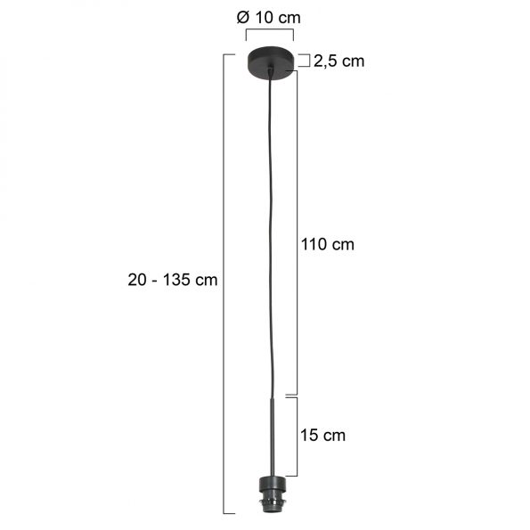 Industrielle Pendelleuchte Sparkled Light Schwarz Ø 11 Cm – Bild 6