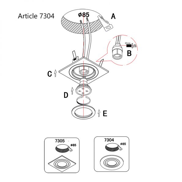 Industrielle Deckenleuchte Pelite Spot Chrome Ø 10 Cm – Bild 7