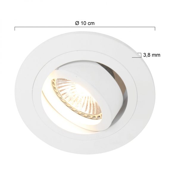 Industrielle Deckenleuchte Pelite Spot Weiß Ø 10 Cm – Bild 6