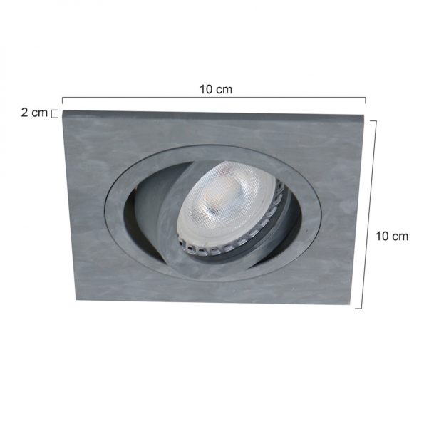 Industrielle Deckenleuchte Pelite Spot Grau – Bild 6