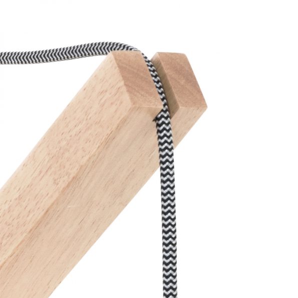 Skandinavische Wandlampe Holz Braun – Bild 12