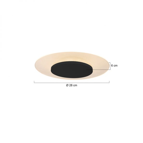 Industrielle Deckenleuchte Lido Schwarz Ø 28 Cm – Bild 5