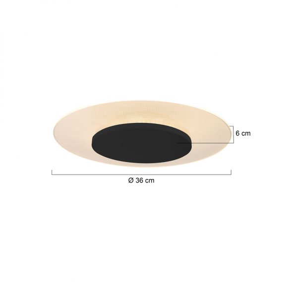 Industrielle Deckenleuchte Lido Schwarz Ø 36 Cm – Bild 5