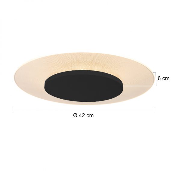 Industrielle Deckenleuchte Lido Schwarz Ø 42 Cm – Bild 6