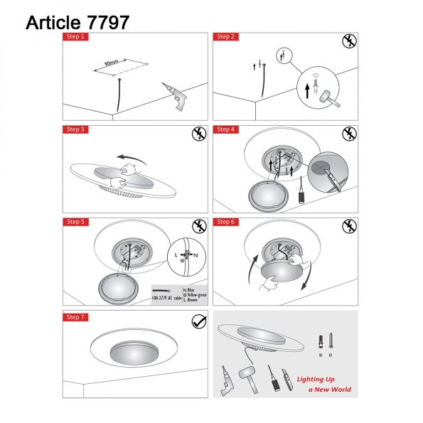 Industrielle Deckenleuchte Lido Schwarz Ø 42 Cm – Bild 7