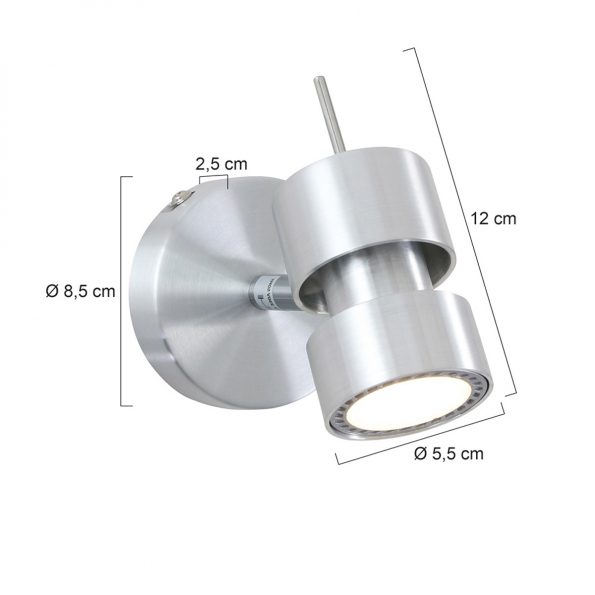 Industrielle Spot Natasja LED Stahl – Bild 6