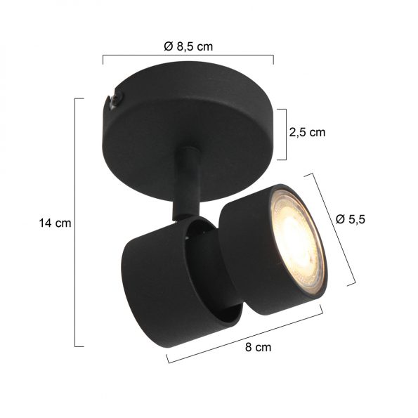 Industrielle Spot Natasja LED Schwarz – Bild 6