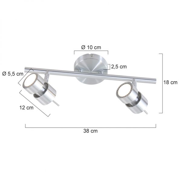 Industrielle Spot Natasja LED Stahl – Bild 6