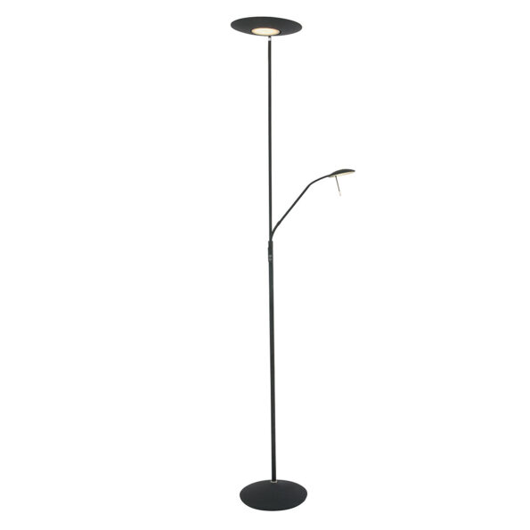 Industrielle Stehlampe Zodiac LED Schwarz