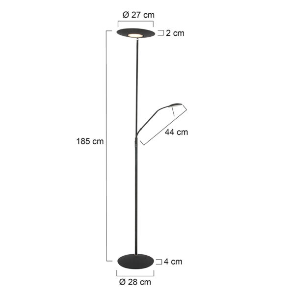 Industrielle Stehlampe Zodiac LED Schwarz – Bild 10
