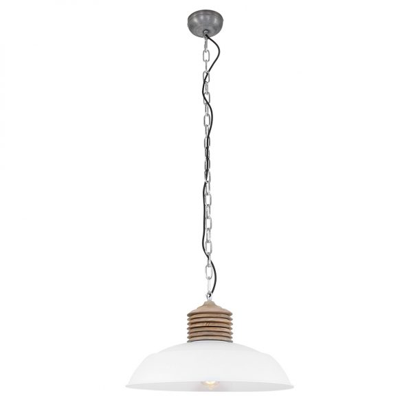 Industrielle Pendelleuchte Samso Holz Ø 50 Cm – Bild 2