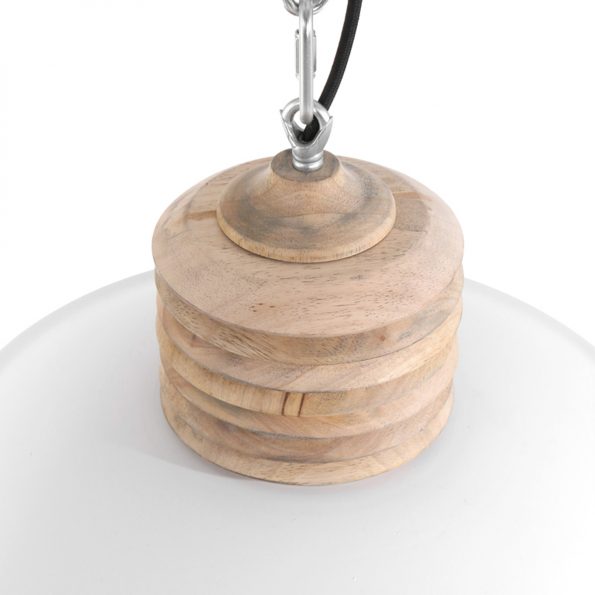 Industrielle Pendelleuchte Samso Holz Ø 50 Cm – Bild 4