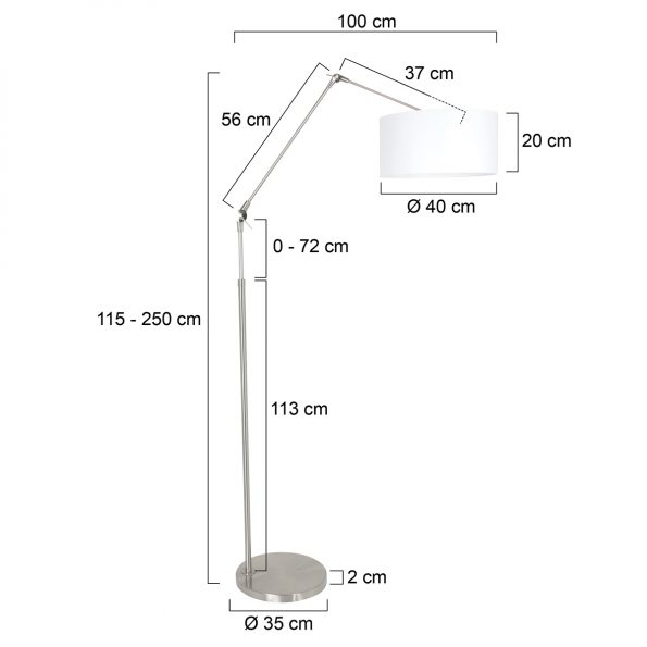 Industrielle Stehlampe Prestige Chic Stahl – Bild 6