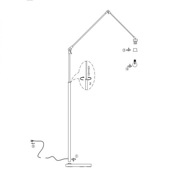 Industrielle Stehlampe Prestige Chic Stahl – Bild 7