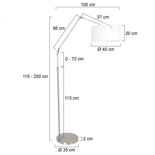 Industrielle Stehlampe Prestige Chic Stahl – Bild 6