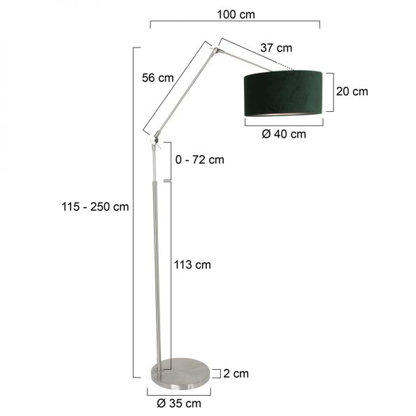 Industrielle Stehlampe Prestige Chic Stahl – Bild 6