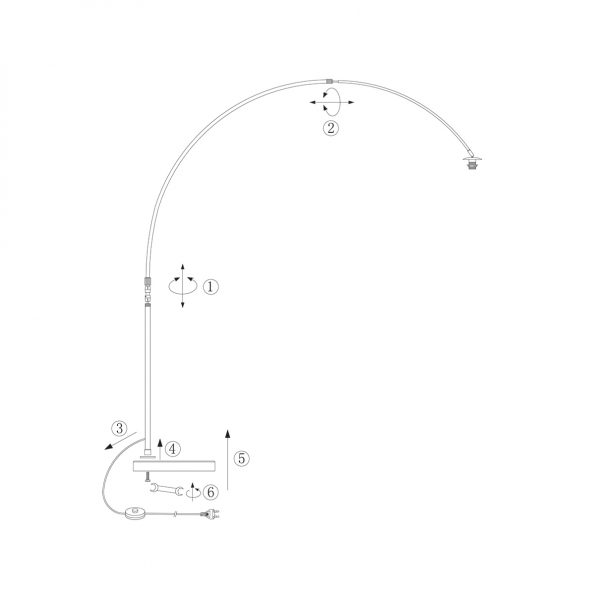 Industrielle Stehlampe Sparkled Light Schwarz – Bild 8