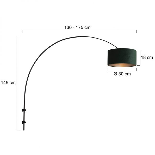 Industrielle Wandleuchte Sparkled Light Schwarz – Bild 6