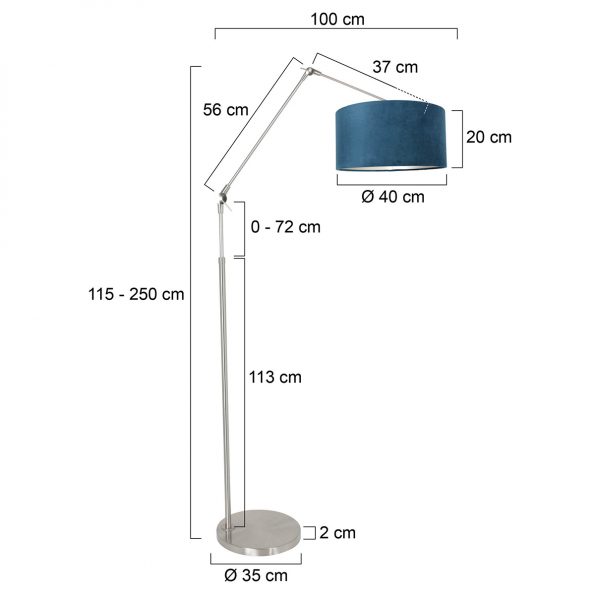 Industrielle Stehlampe Prestige Chic Stahl – Bild 6
