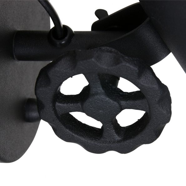 Industrielle Wandleuchte Dolphin Schwarz – Bild 7