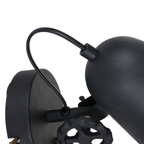 Industrielle Wandleuchte Dolphin Schwarz – Bild 9