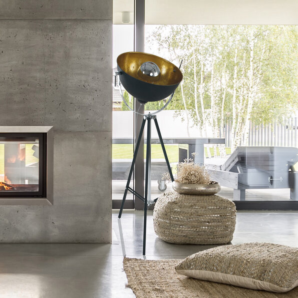 Industrielle Stehlampe Eelco Schwarz Ø 74 Cm – Bild 4
