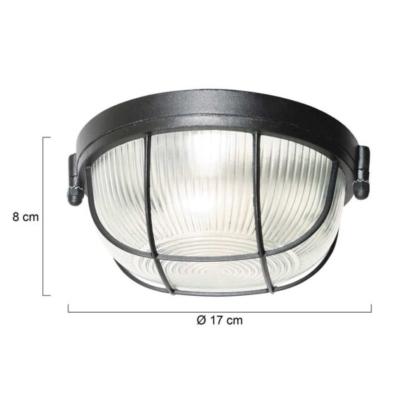 Industrielle Deckenleuchte Lisanne Schwarz Ø 17 Cm – Bild 6