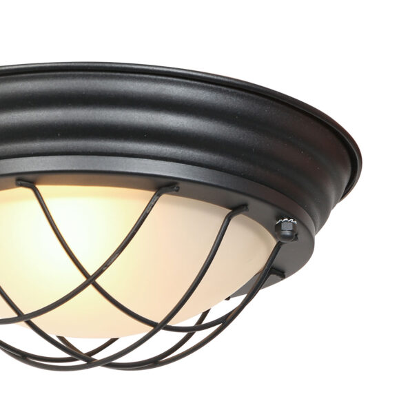 Industrielle Deckenleuchte Lisanne Schwarz Ø 29 Cm – Bild 5