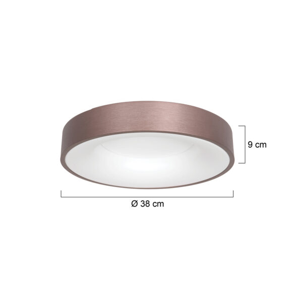 Industrielle Deckenleuchte Ringlede Bronze Ø 38 Cm – Bild 7