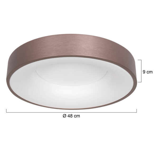 Industrielle Deckenleuchte Ringlede Bronze Ø 48 Cm – Bild 7