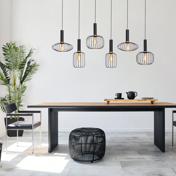 Industrielle Pendelleuchte Aureole Schwarz – Bild 3