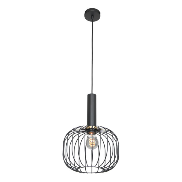 Industrielle Pendelleuchte Aureole Schwarz Ø 25 Cm – Bild 2