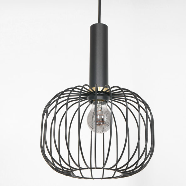 Industrielle Pendelleuchte Aureole Schwarz Ø 25 Cm – Bild 11