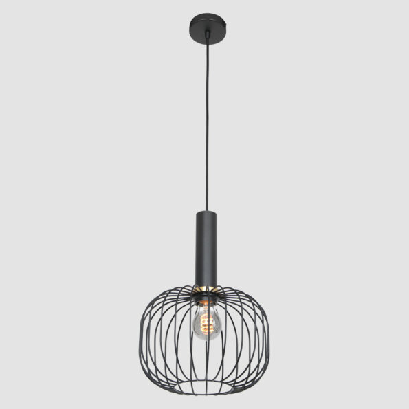 Industrielle Pendelleuchte Aureole Schwarz Ø 25 Cm – Bild 15