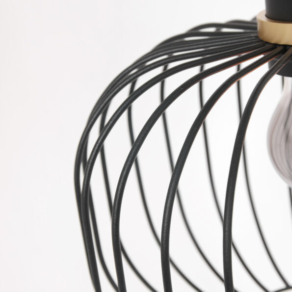 Industrielle Pendelleuchte Aureole Schwarz Ø 25 Cm – Bild 3