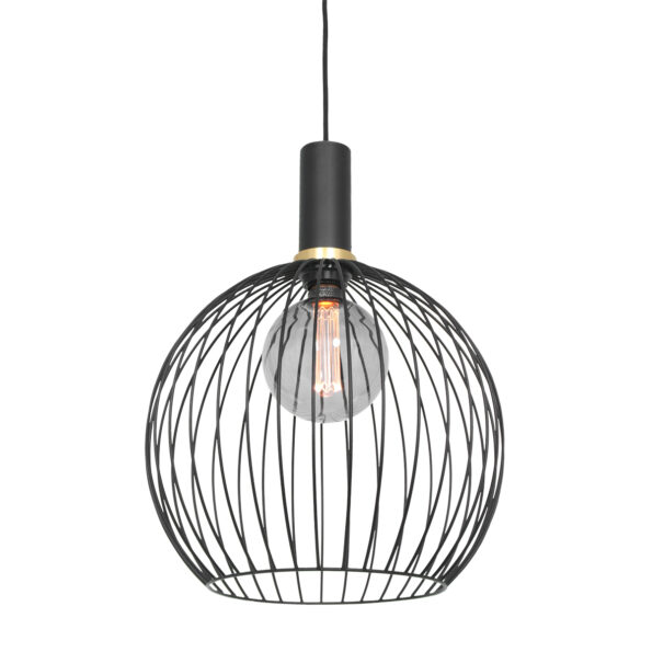 Industrielle Pendelleuchte Aureole Schwarz Ø 34 Cm – Bild 2