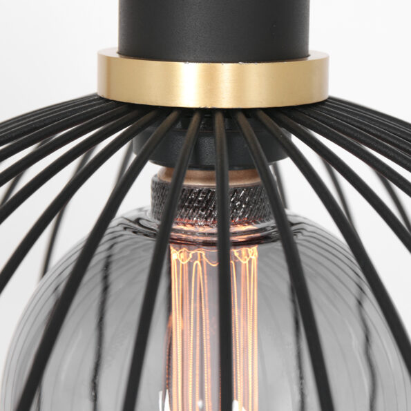 Industrielle Pendelleuchte Aureole Schwarz Ø 34 Cm – Bild 4