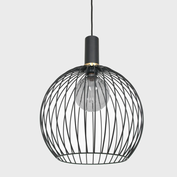Industrielle Pendelleuchte Aureole Schwarz Ø 34 Cm – Bild 10
