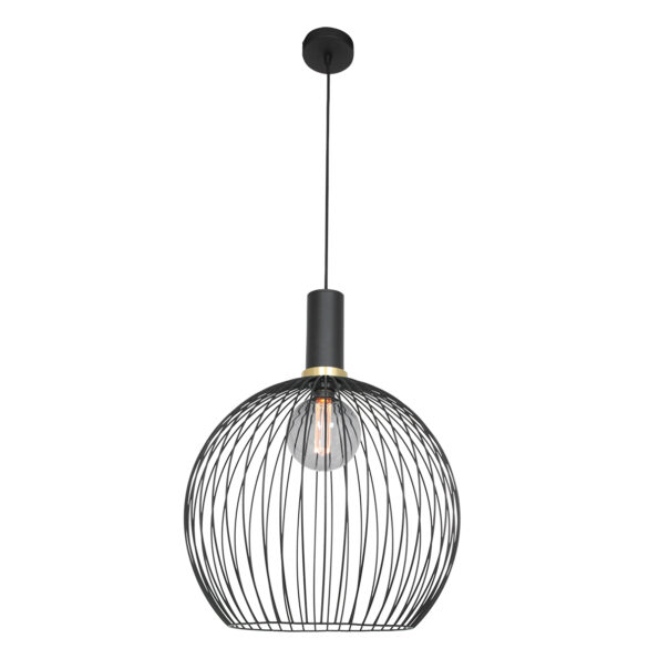 Industrielle Pendelleuchte Aureole Schwarz Ø 42 Cm – Bild 2