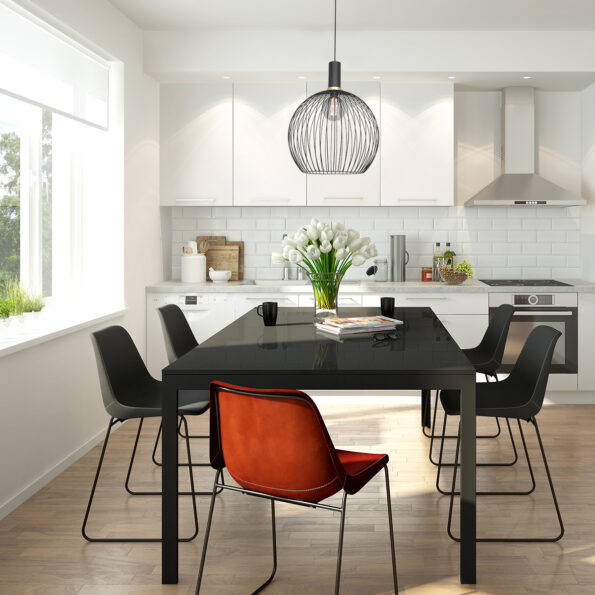 Industrielle Pendelleuchte Aureole Schwarz Ø 42 Cm – Bild 3