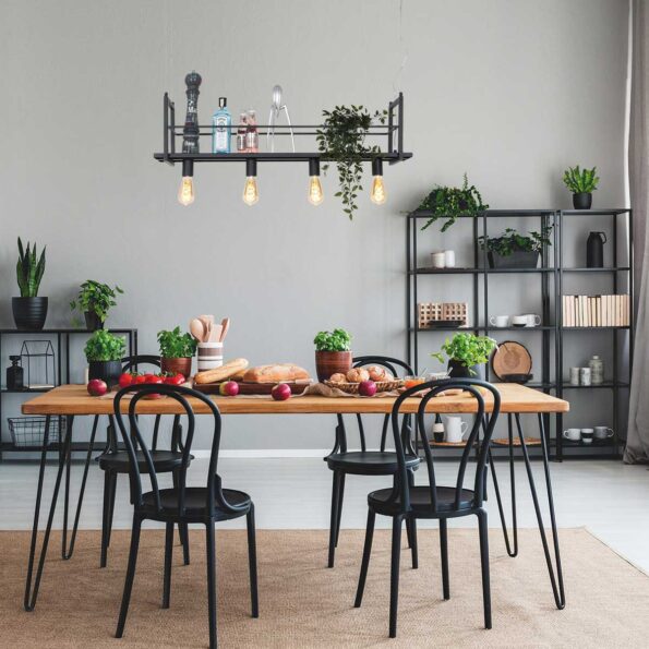 Industrielle Pendelleuchte Buckley Schwarz – Bild 3