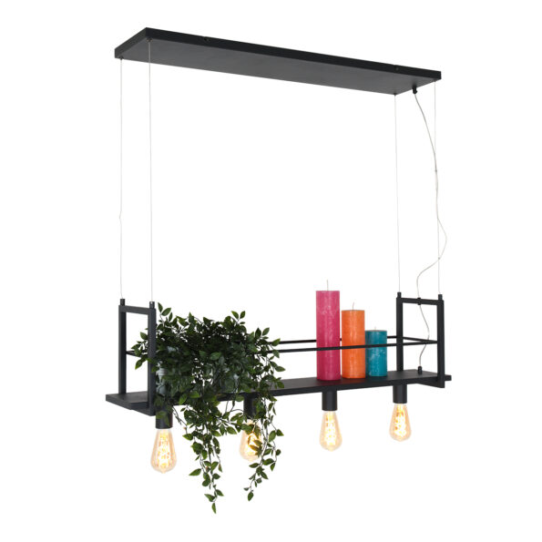 Industrielle Pendelleuchte Buckley Schwarz – Bild 5