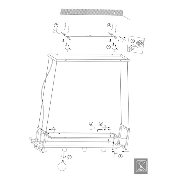 Industrielle Pendelleuchte Buckley Schwarz – Bild 9