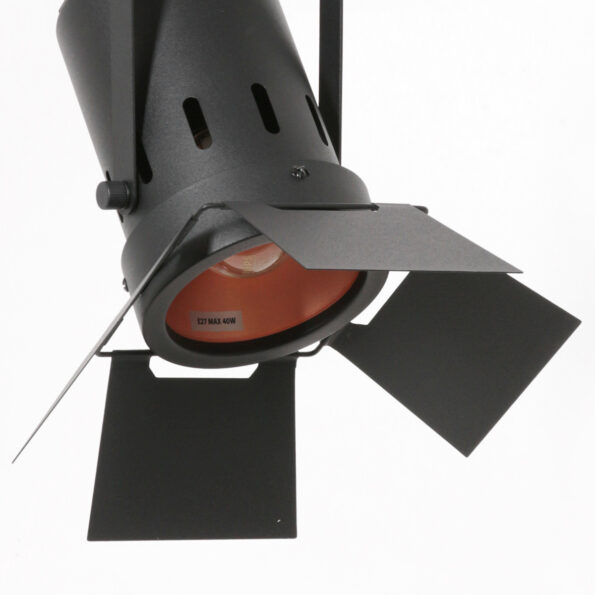 Industrielle Pendelleuchte Carree Schwarz – Bild 4