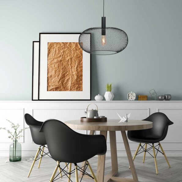 Industrielle Pendelleuchte Cloud Schwarz Ø 50 Cm – Bild 3