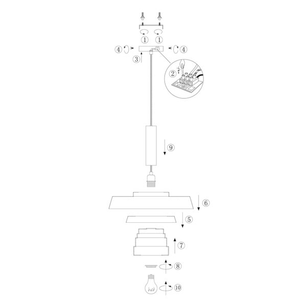 Industrielle Pendelleuchte Flinter Schwarz Ø 42 Cm – Bild 8