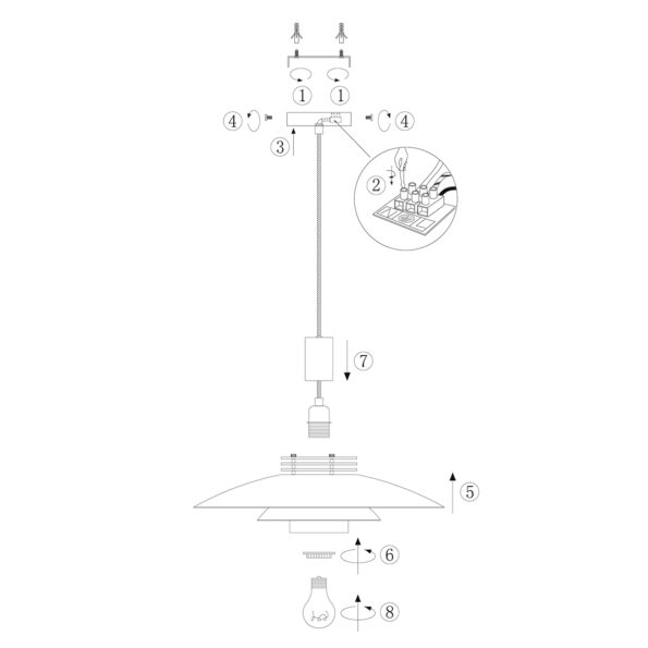Industrielle Pendelleuchte Flinter Schwarz Ø 47 Cm – Bild 9