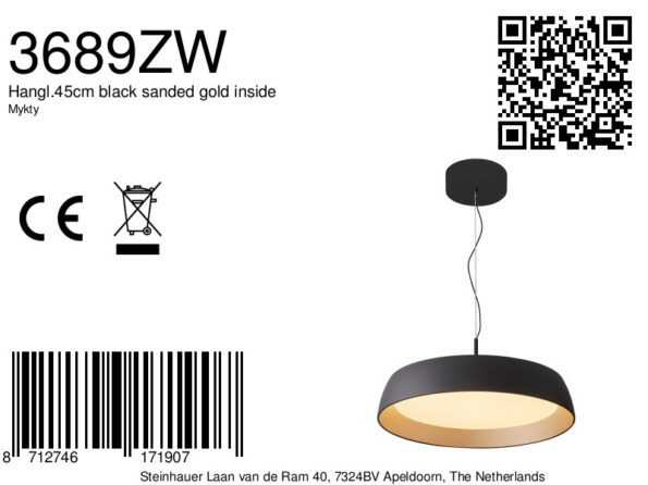 Industrielle Pendelleuchte Mykty Schwarz Ø 45 Cm – Bild 7
