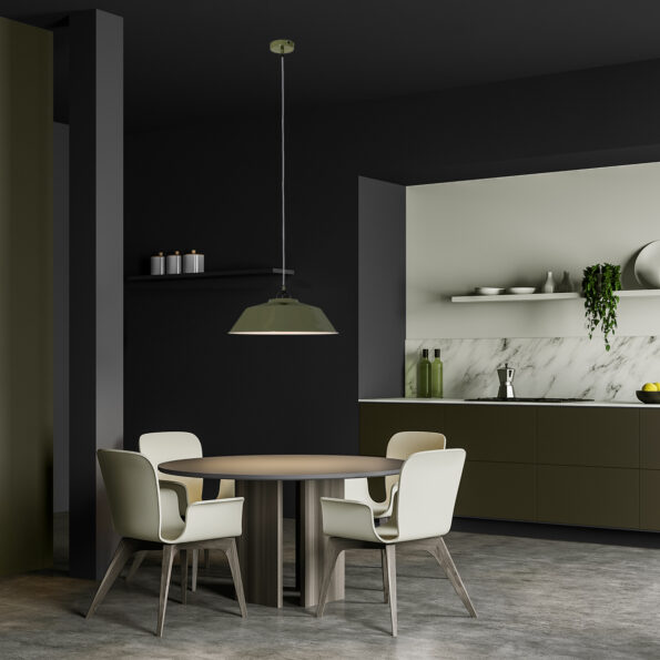 Industrielle Pendelleuchte Nove Grün Ø 42 Cm – Bild 3